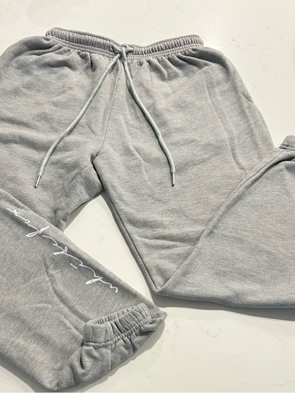 White Fox Gray Fleece Jogger Sweatpants - Picture 6 of 6